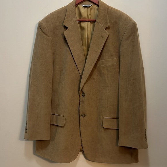 Joseph Feiss Sport Coat Men’s 46 regular Tan khaki corduroy Blazer - Picture 12 of 12